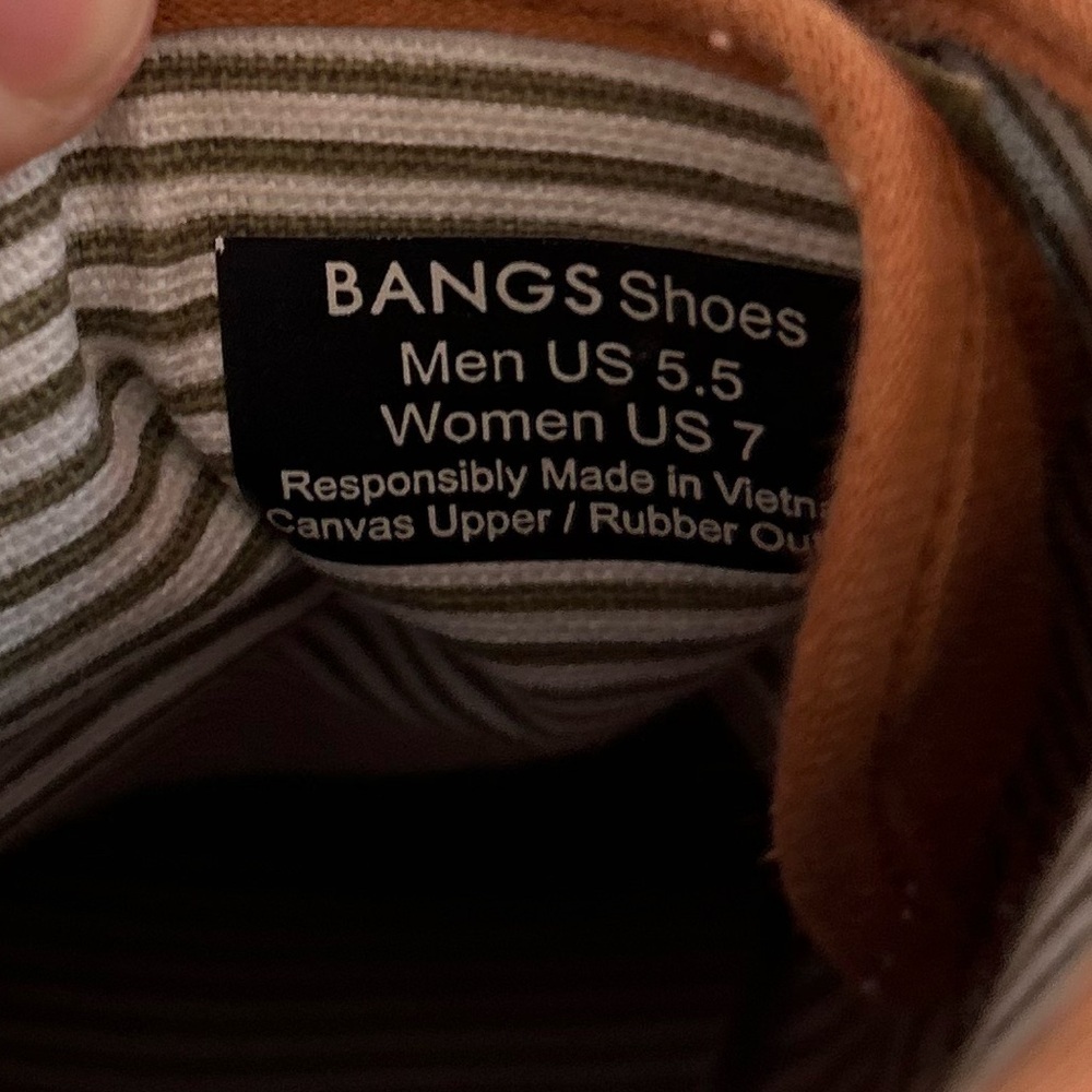 BANGS Brown High-Top Sneakers with Sun and Landscape Design size 7 - Picture 7 of 16